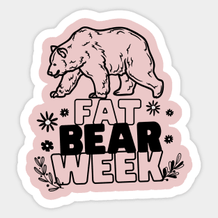 Fat Bear Week, Line Art Design Sticker